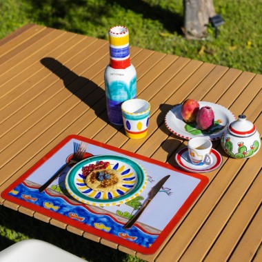 Sicilian pottery ceramic Round Plate Lipari PTLP Sicilian pottery ceramic Round Plate Lipari PTLP